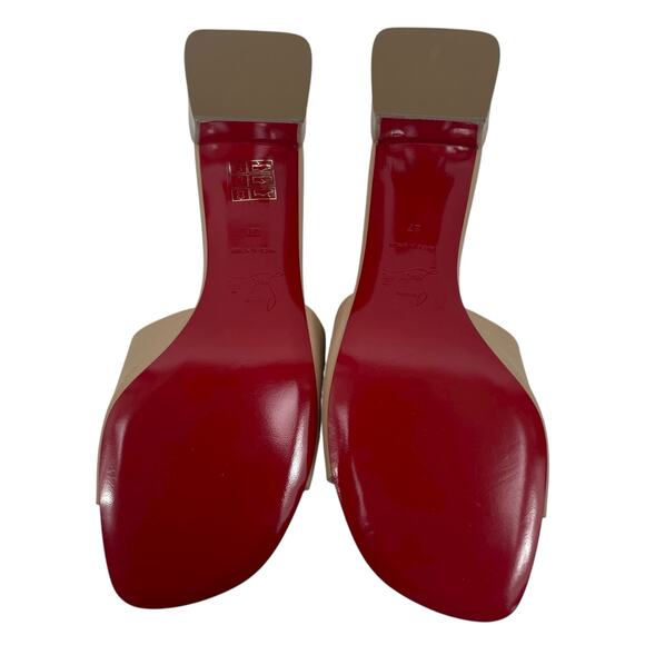 Christian Louboutin So CL Mules 55 Leather Heel Sandal Beige  Size 37 - Picture 9 of 12